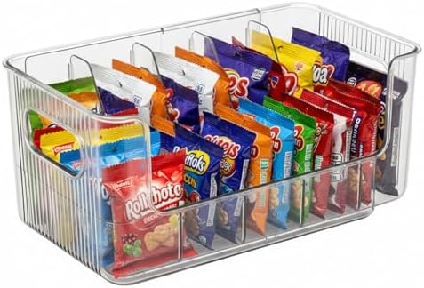 Clear Expandable Snack Organizer for Countertop,Adjustable Pantry