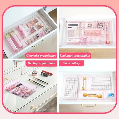 Kitchen Desk Drawer Organizers Storage for Office, Small Acrylic