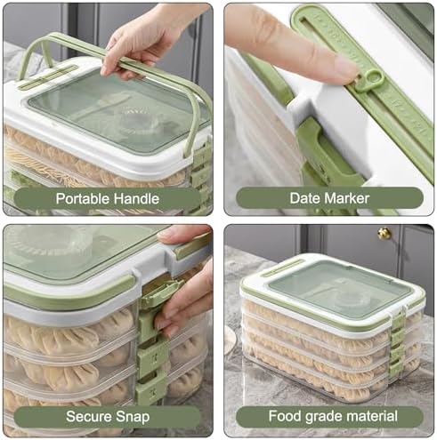 Plastic Cookie Storage Containers Airtight,4-Layer Cookie Carrier
