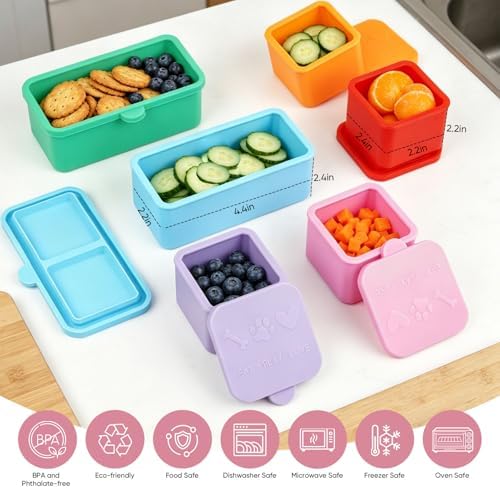 6 Pack Silicone Lunch Box Divider Compatible with OmieBox – Leakproof