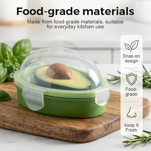 Avocados Saver Keeper Container for Fridge, Reusable Avocado Holder to