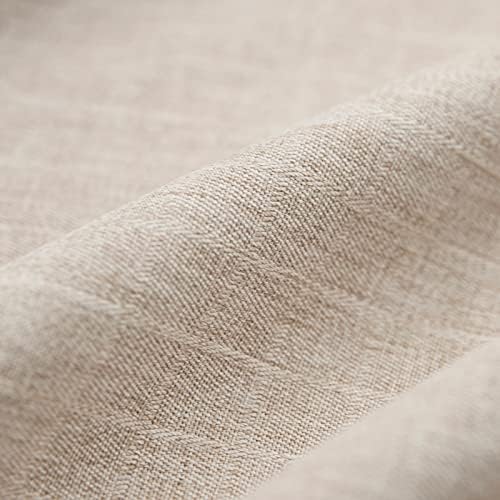 GLORY SEASON Textured Tablecloth Linen-Look Rustic Burlap Style