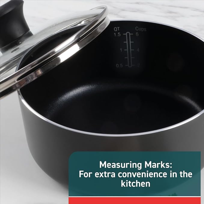 T-fal Initiatives Nonstick Cookware Set 6 Piece Oven Safe 350F Cookware - Image 5
