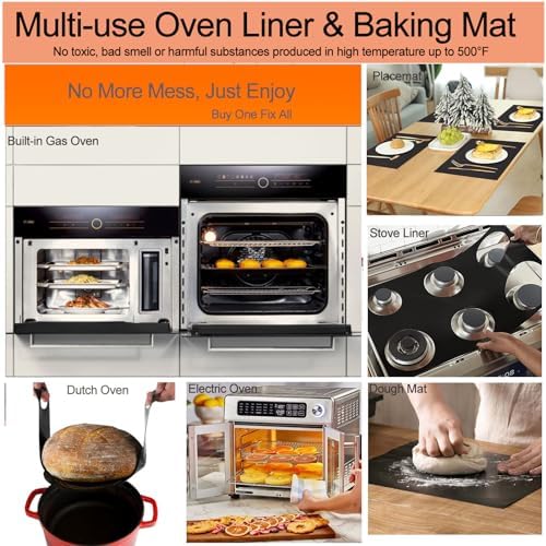 Oven Liners for Bottom of Oven, 16x24 inch Thick Heavy Duty Non Stick
