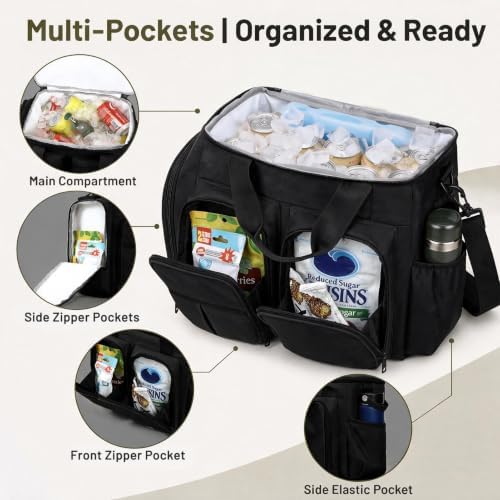 MIER 20-Can Insulated Lunchbox for Men Heavy-Duty Lunch Bag Cooler