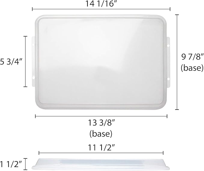 TrueCraftware- 1/4 Size Polypropylene Sheet Pan Cover Clear Color Set of 2- - Image 5