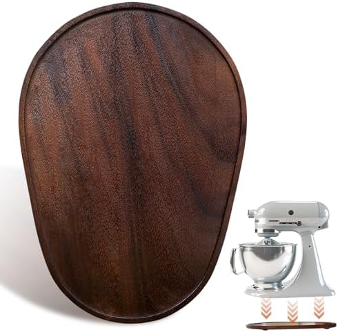 Walnut Wood Mixer Slider Mat for KitchenAid 5-8 Qt Mixer