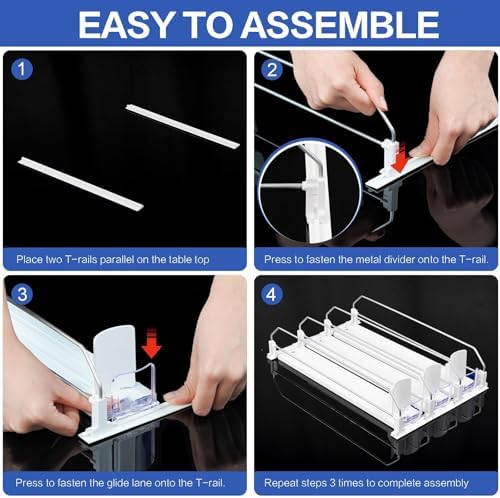 Drink Organizer for Fridge, 3 Row, Depth 15.3inch x Wide 9.9inch