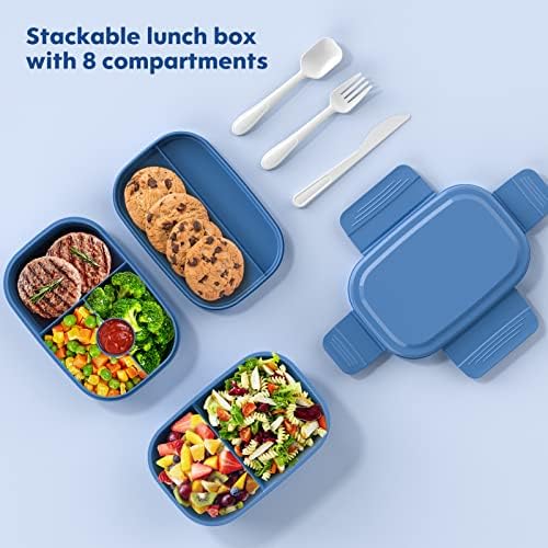 HOMETALL Lunch Box Containers, Stackable Bento Box Adult Lunch Box for