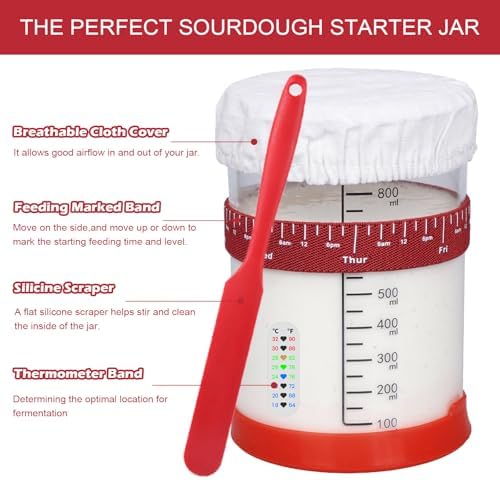 34oz Sourdough Starter Kit, Glass Jar