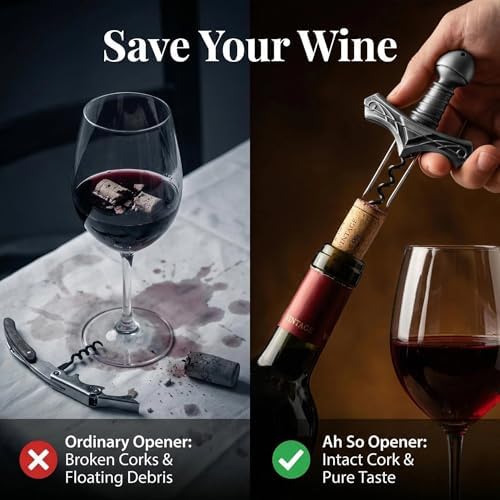 Ah So Wine Opener, Excalibur Sword Wine Corkscrew with Display Base