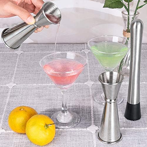 3PCS Double Jigger & Cocktail Jiggers Stainless Steel 1 OZ X 2 OZ