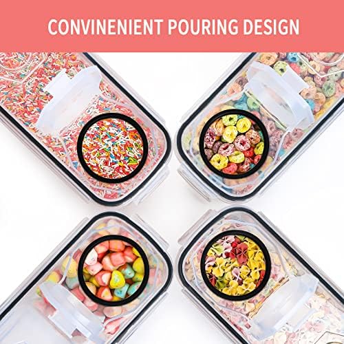 PRAKI 4L Dry Food Storage Containers with Lids, 6PCS