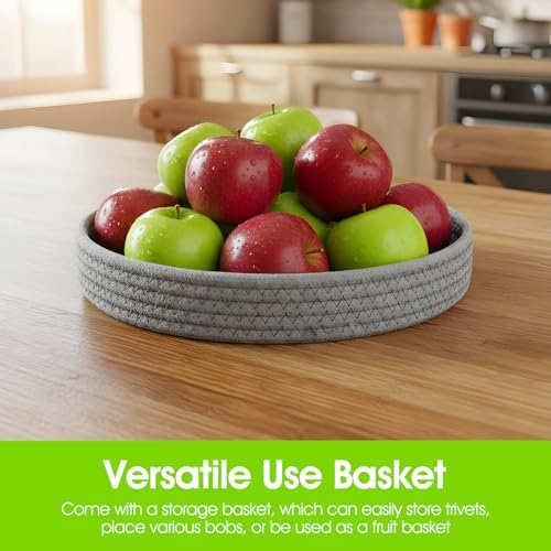 5 Pcs 10 Inch Trivets for Hot Dishes, Extra Large Thick Heat Resistant