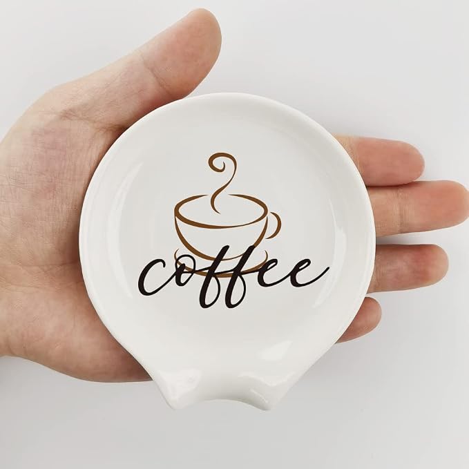 Coffee Spoon Rest, Engraved Cute Counter Spoon Holder Funny Farmhouse Home Bar - Image 3