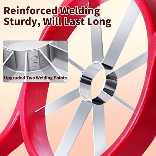 OOKUU Large 8-Blade Apple Slicer Corer, Red
