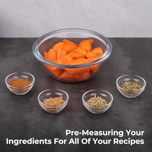 1.5 oz Mini Pinch Bowls, 8Pc Little Condiment Dishes for Meal