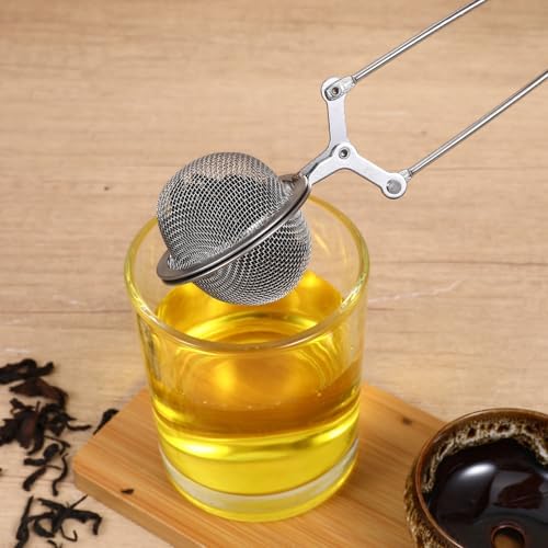 30 Pcs Snap Ball Tea Strainer with Handle, Metal Stainless Steel Fine