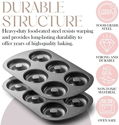 Bellemain Nonstick Donut Pan for Baking, 6-Cavity Stainless Steel