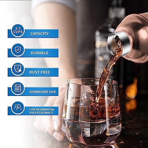 Safring 24oz Cocktail Shaker Bar Set, Martini Shaker with Built-In
