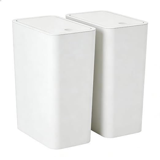 Compact Push-in Trash Can with Lid by Reflygen