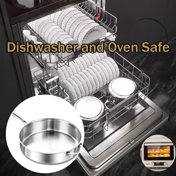 Toutrop Tri-Ply Stainless Steel 8 Quarts Sauté Pan - Image 5
