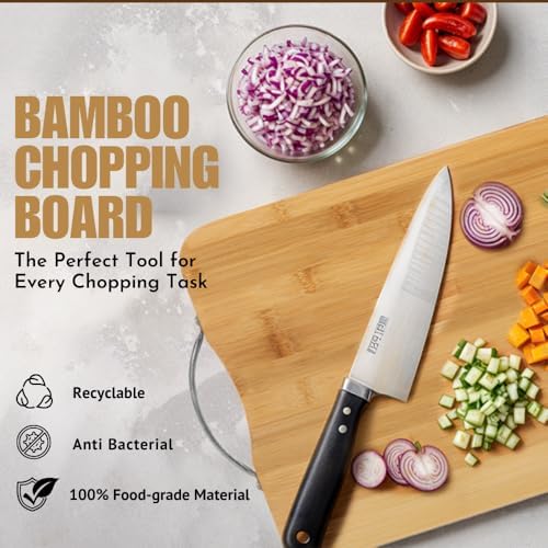 Cutting Boards for Kitchen - Bamboo Cutting Board Cutting Boards Juice