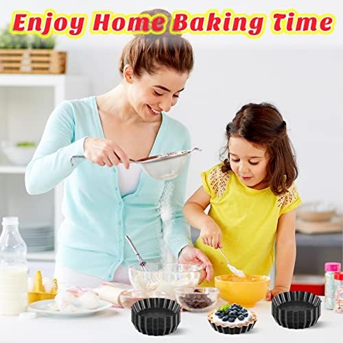 Patelai 24 Pcs Mini Tart Pans 4 Inch with Removable Bottom Round