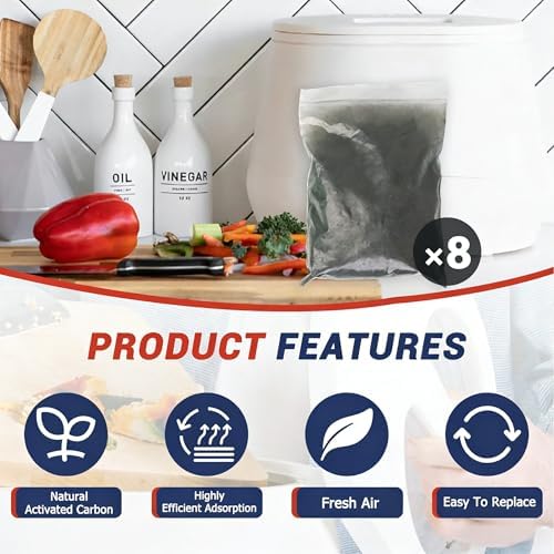 8Pcs 4lbs Replacement Charcoal Filters for Lomi Composter