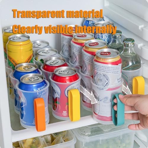 Can Storage Organizer for Refrigerator, Yellow