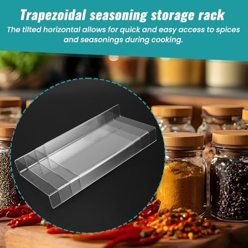 Clear Acrylic Spice Drawer Organizer,Seasoning Jars Drawers