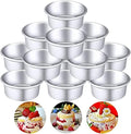 Nuenen 12 Pcs 4 Inch Cake Pans Aluminum Round Baking Cake Pans Set
