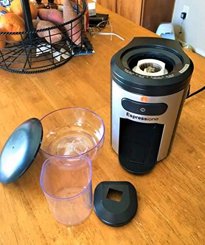 Espressione Conical Burr Coffee Grinder, Black/Silver, 8.5-Oz.