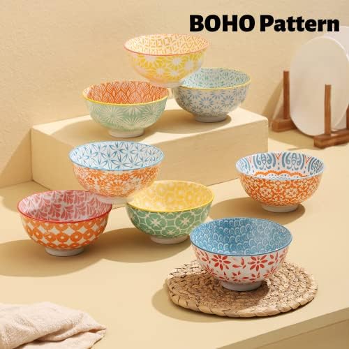 Ceramic Bowls, 10 Oz Small Bowl, Set of 8 Ice Cream Bowls, Dessert