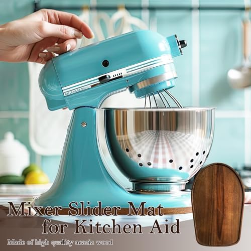 Acacia Wood Mixer Slider Mat for Kitchen Aid 4.5-5 Qt