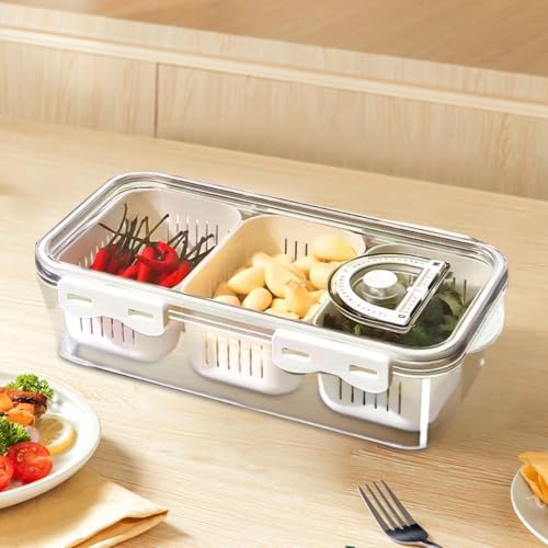 Food Containers Divided Transparent Keeper Container With Lid