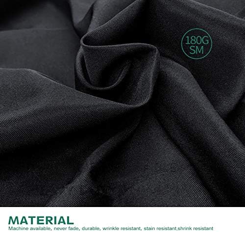 Surmente 108 Inch Black Tablecloths for Round Tables
