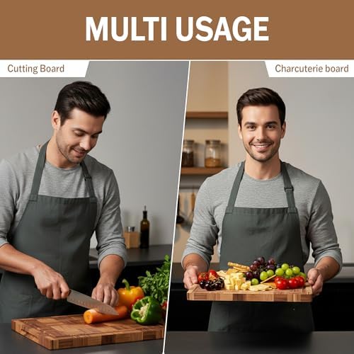 Bamboo Cutting Board Set of 3 in Large, XL and XXL Sizes, Heavy Duty