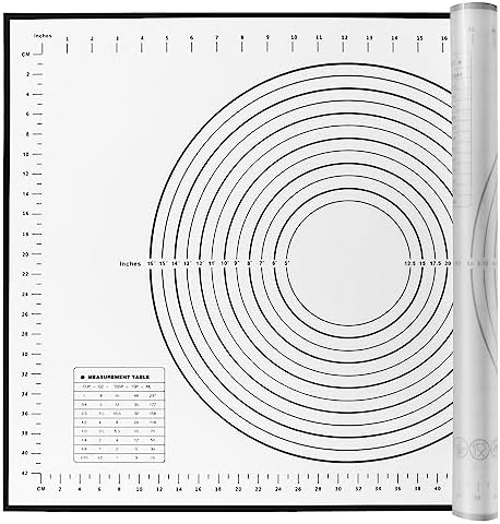 Yansumi silicone pastry non stick baking mat with measurement fondant