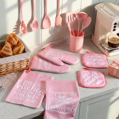 Pink Kitchen Accessories, 15-Pack