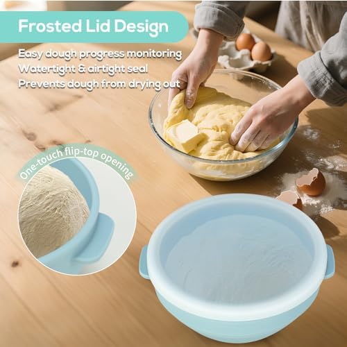 Set of 2 Collapsible Silicone Containers with Lids, 16.8 x 16.8 x 7 cm
