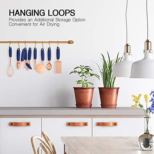 COOK WITH COLOR Kitchen Gadget Set Copper Plated Stainless Steel