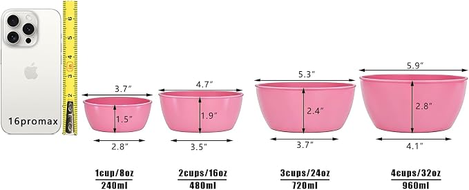 4-Piece Classic Plastic Prep Bowls - Image 2
