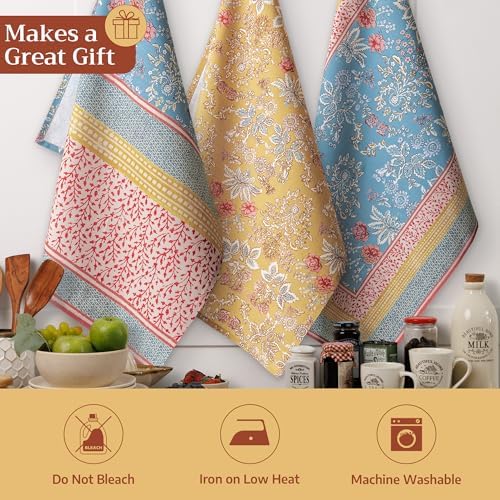 Maison d' Hermine Kitchen Towels Set of 3 Reusable 100% Cotton 27.50"