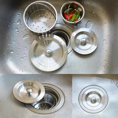 Kitchen Sink Strainer Cover, Stainless Steel Sink Drain Basket