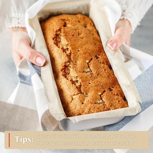 TeamFar Loaf Pan, 12 x 5 Inch Stainless Steel Loaf Pans for Baking
