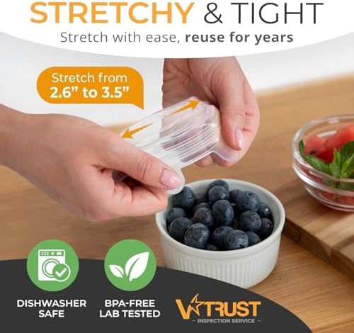 Orblue Reusable Silicone Stretch Lids, 6-Pack Small