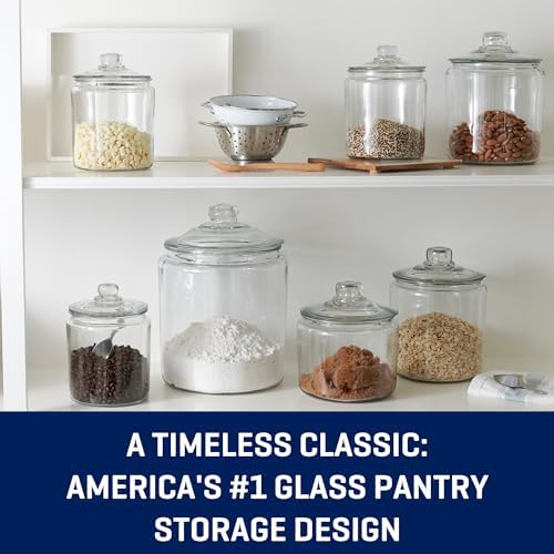 Anchor Hocking Heritage Hill 1 Gallon Glass Jar, Set of 2