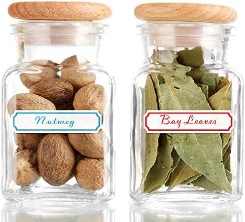 Lovable Labels Spice/Herb Jar Labels, 76 Pre-Printed + 8 Blank