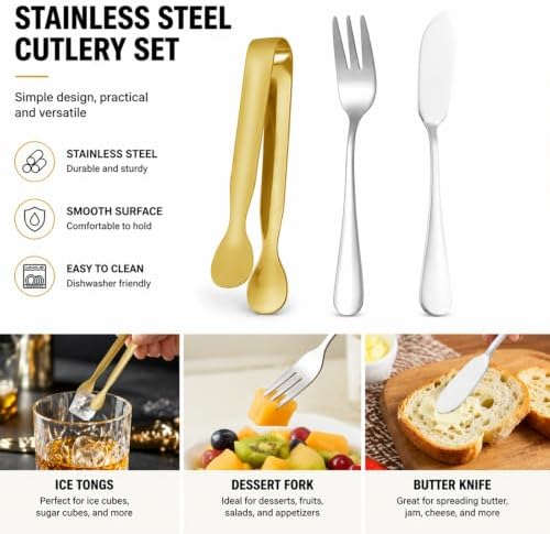 Charcuterie Board Accessories - Mini Tongs - Serving Fork - Cheese